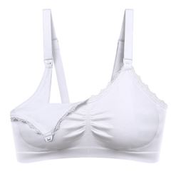 Dojčiacia podprsenka s čipkou BabyOno, biela, E80-85 cm (1)