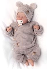 Pletené kojenecké kalhoty Hand Made Baby Nellys, béžové (1)