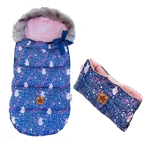 Detský fusak maxi PREMIUM Líška Baby Nellys, granátový, 110x50cm + rukávník zadarmo (2)