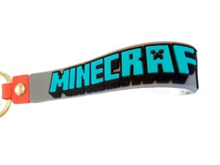 Detská kľúčenka Minecraft Prasa s pútkom a karabínou (6)