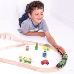 Bigjigs Rail Drevená vláčikodráha Flying scotsman (7)
