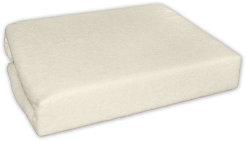 Nepremokavé froté prestieradlo do kočíka 75 x 35 - ecru