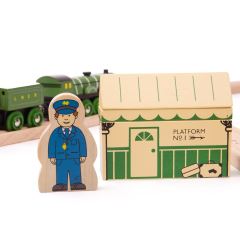 Bigjigs Rail Drevená vláčikodráha Flying scotsman (5)