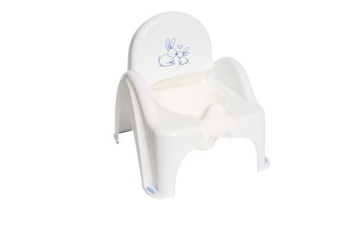Detská nočník s melódiou a vekom, ergonomický - Zajačik v biele