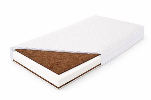 Matrac do postieľky kokos/pena/kokos 120 x 60 cm KOMFORT, Danpol, biela (1)