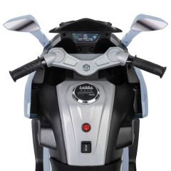 Elektrická trojkolka pre deti TOYZ – 2 motory, LED, USB, modrá (12)