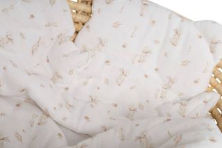 Mušelínová sada GOOSE Teddy 30x35cm, 70x100cm, 2D, Baby Nellys, biela