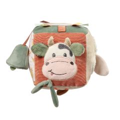 Senzořná textilná kocka Cow Bingo