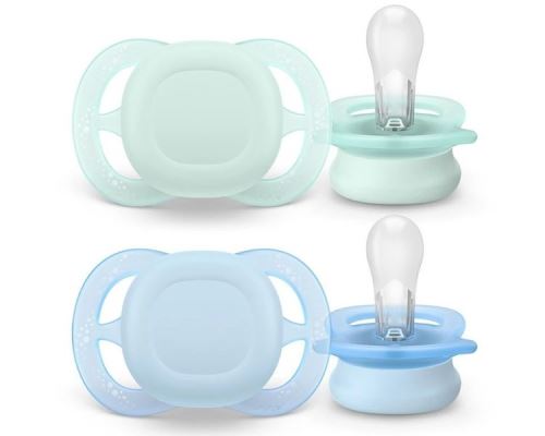 Philips Avent Cumlík Ultra Štart 0–2m – 2 ks so sterilizačným puzdrom, blue