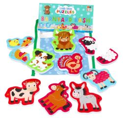 Buddy & Barney Penové puzzle do vane Farma, 18 ks (4)