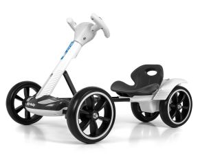 Elektrický gokart BOLT, detská motokára s diaľkovým ovládaním, LED, Bluetooth, biela
