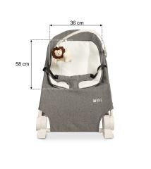 Dojčenské lehátko, ergonomické Pine - šedé (574489)