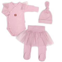 Žebrovaná rostoucí souprava 3D Lux, Sweet Angel - pudrově růžová (1)