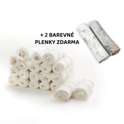 Kvalitné bavlnené plienky TETRA BASIC 70x80cm, 20ks v bal. + 2 ks zadarmo (3)