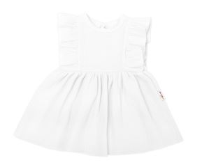 Lehké mušelínové šatičky pro holčičky, bílé