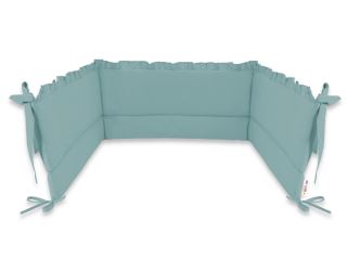 Mantinel s volánikom do postieľky 120 x 60 cm, Royal - mätová (1)