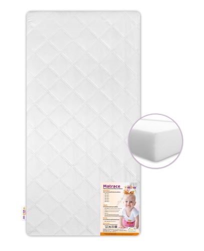 Matrac do detskej postele pena 160x70x10cm, Baby Nellys - biela (3)