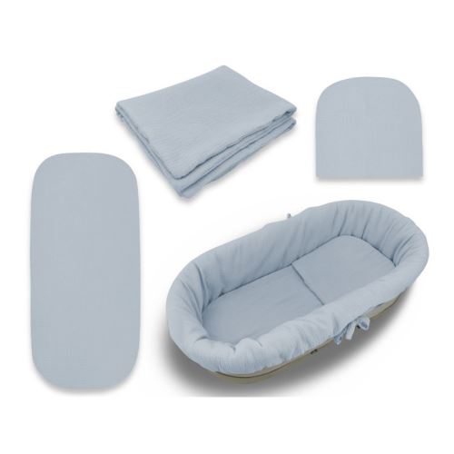 Mušelínová sada do hlbokej korby kočíka 4v1 Nature - jeans