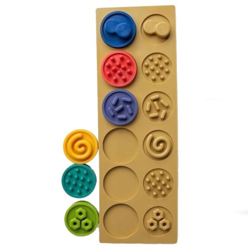 Puzzle senzorické kolieska XL, pastelové