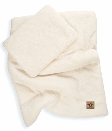 2D súprava vankúš a prikrývka Boucle 35x30cm + 55x75cm - ecru (1)