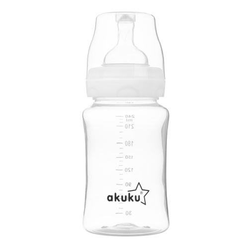 Detská fľaša 240 ml – široká fľaša s antikolikovým cumlíkom